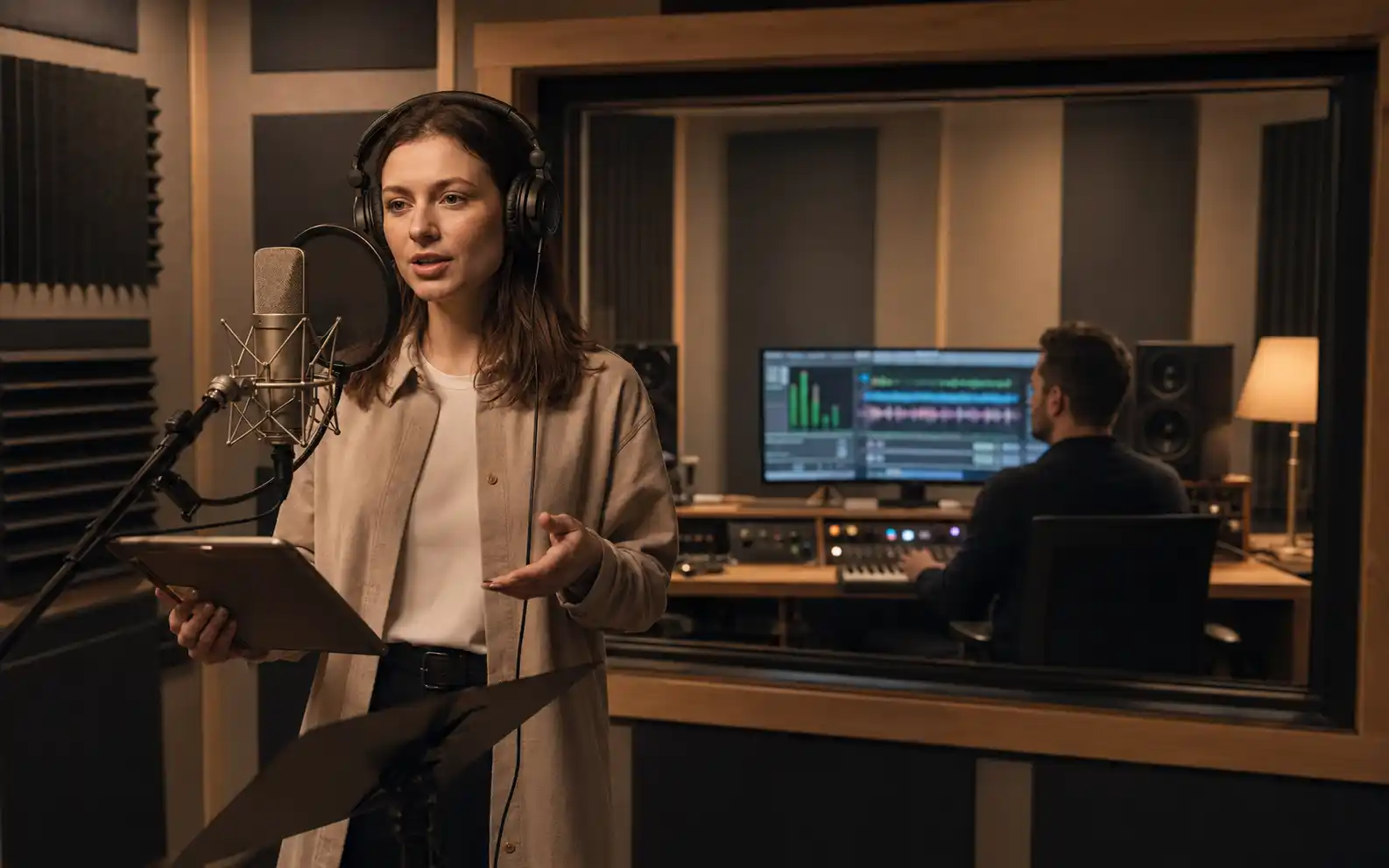 Запись дикторского голоса в студии SOUND GROUP